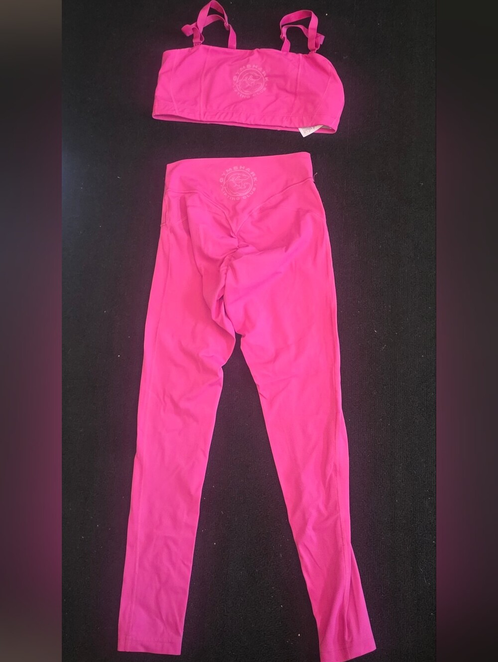 Gymshark Pink Set Small Leggings, Large Sports Bra